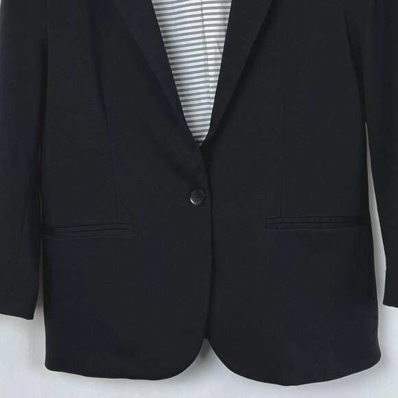 Original Nicole Miller Womens Blazer Jacket Size L Black Cotten Polyester EUC! - Picture 3 of 15